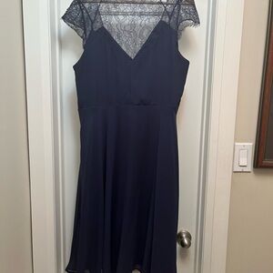 ASOS Kate lace navy midi dress. Size 16 US 20 UK great condition worn once